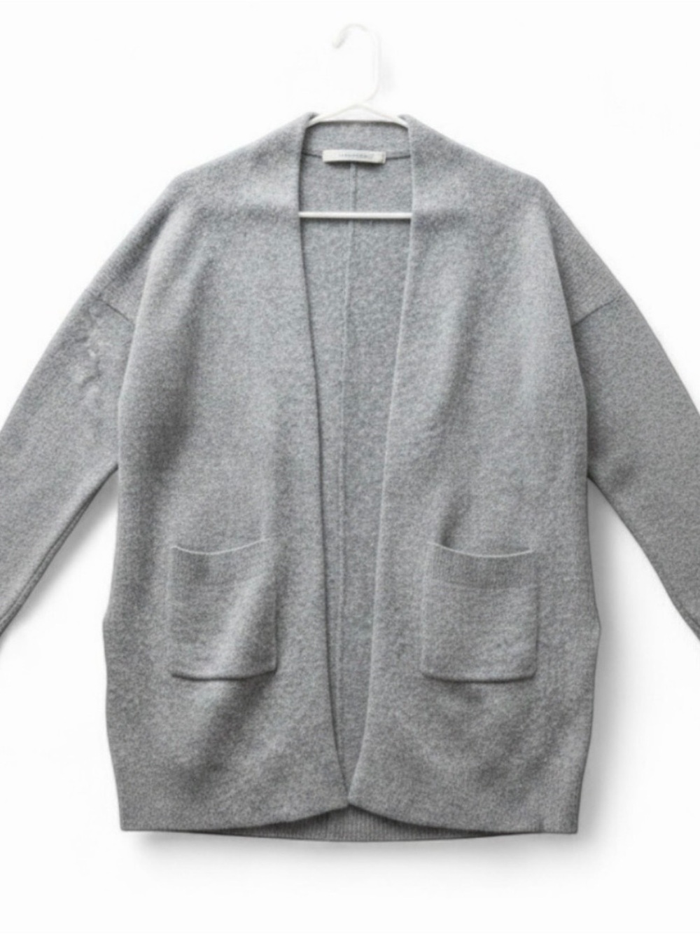 Athleta Gray Wool Cashmere Sweater Cardigan Womens Medium